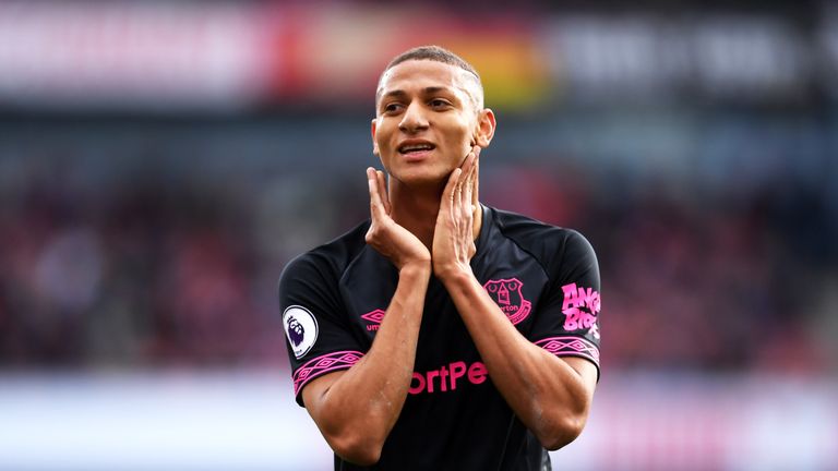 Richarlison reacts to a missed opportunity