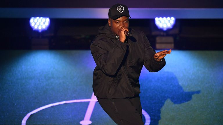 Michael Dapaah, known for his portrayal of rapper &#39;Big Shaq&#39; performs during The Best FIFA Football Awards ceremony, on September 24, 2018 in London.