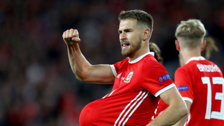 Aaron Ramsey scored Wales' third of the evening