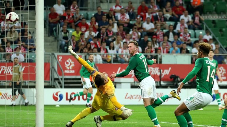 Aiden O&#39;Brien&#39;s debut goal earned Ireland a share of the spoils in Poland