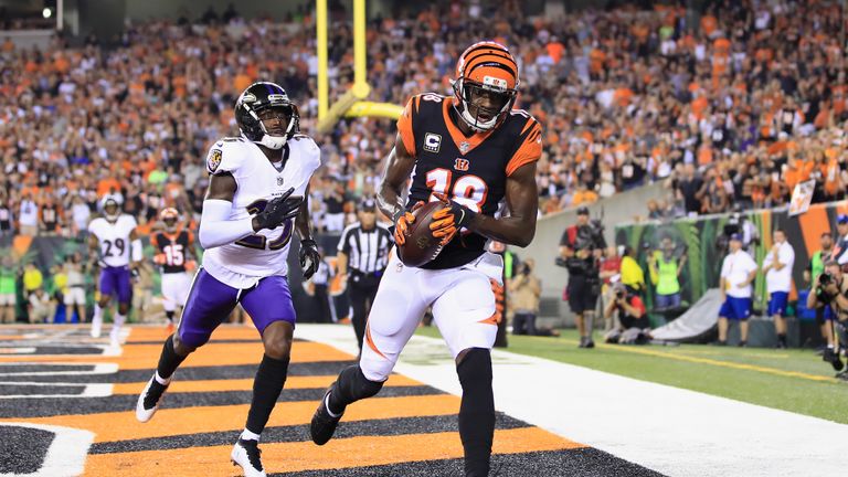 aj green gets three touchdowns for bengals