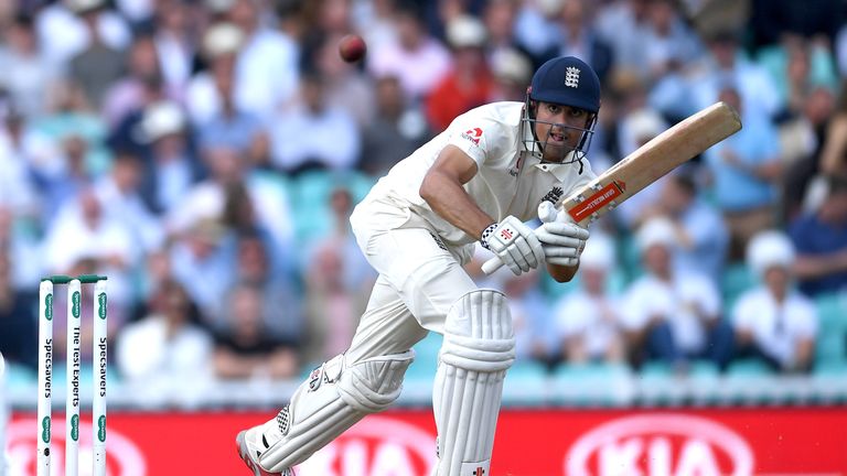 Alastair Cook during day one of the Specsavers 5th Test between England and India at The Kia Oval on September 7, 2018 in London, England.