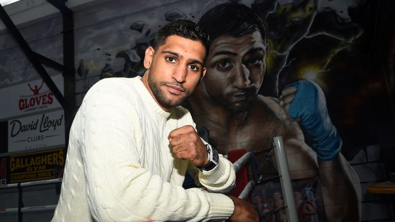 BOLTON, ENGLAND - SEPTEMBER 10: Amir Khan poses for a portrait during a media day at the Amir Khan Boxing Academy on September 10, 2018 in Bolton, England. (Photo by Nathan Stirk/Getty Images)