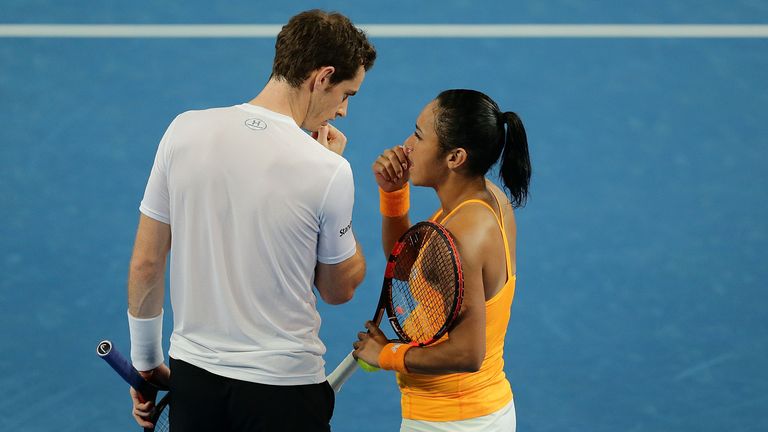 Andy Murray with Heather Watson