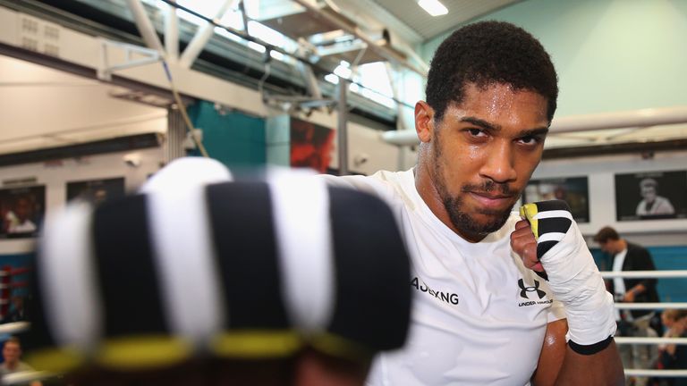  during the Anthony Joshua Media Day at English Institute of Sport on September 12, 2018 in Sheffield, England.