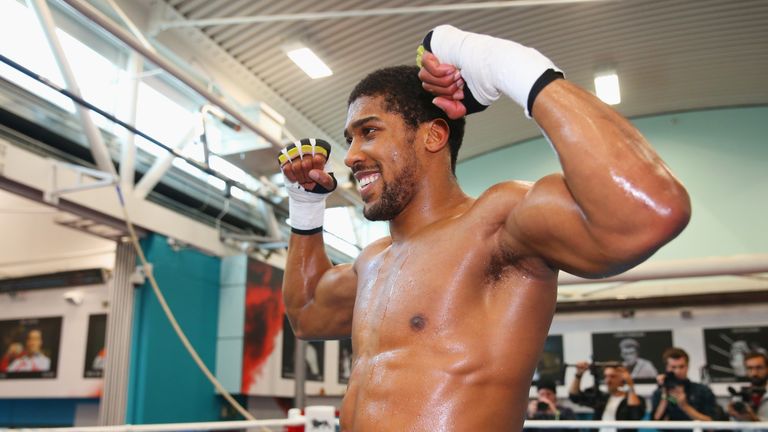  during the Anthony Joshua Media Day at English Institute of Sport on September 12, 2018 in Sheffield, England.