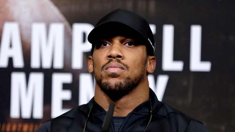 Anthony Joshua during the pre-fight press conference on September 20, 2018