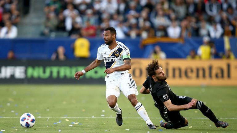 Ashley Cole during the first half of a game at StubHub Center on April 8, 2018 in Carson, California.