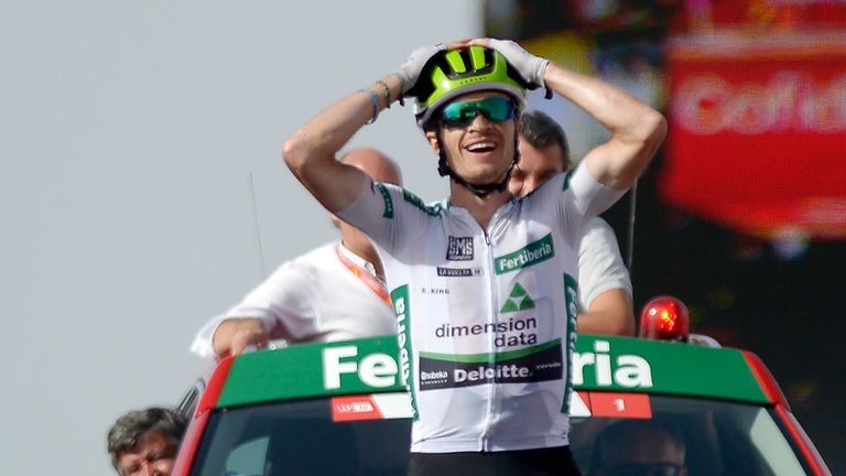 Ben King was disbelieving as he crossed the line to win his second stage of the 2018 Vuelta a Espana
