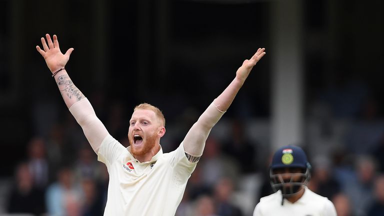 Ben Stokes during the Specsavers 5th Test - Day Three between England and India at The Kia Oval on September 9, 2018 in London, England