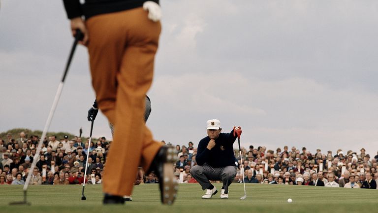 Billy Casper of the United States during the Four ball competition of the 20th Ryder Cup Matches on 20th September 1973 at The Muirfield Golf Club in Gullane, Scotland, United Kingdom. 