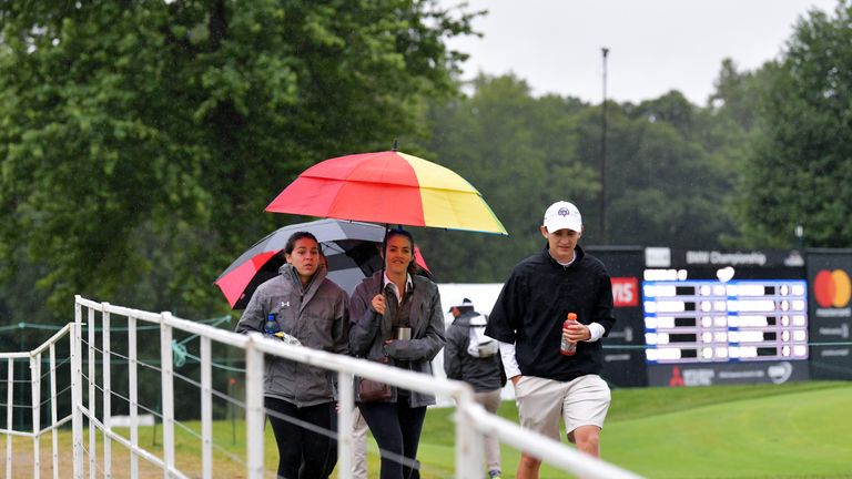 prior to the weather delayed final round of the BMW Championship at Aronimink Golf Club on September 9, 2018 in Newtown Square, Pennsylvania.