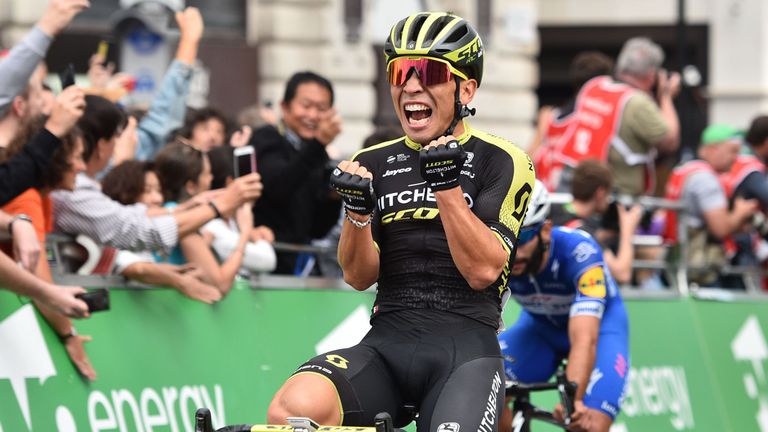 Caleb Ewan won the final stage on
Regent Street, London