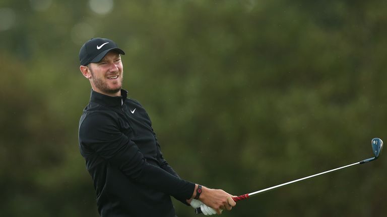 SPIJK, NETHERLANDS - SEPTEMBER 15: Chris Wood of England in action during day three of the KLM Open at The Dutch on September 15, 2018 in Spijk, Netherlands. (Photo by Jan Kruger/Getty Images) ***Chris Wood***             