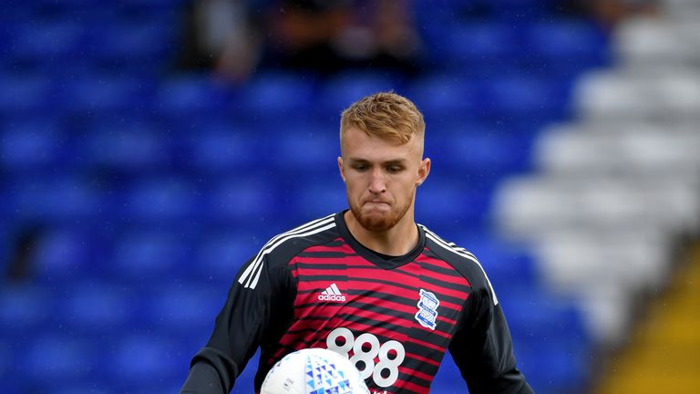 Connal Trueman during the friendly match between Birmingham City and Brighton and Hove Albion at St Andrew's Trillion Trophy Stadium on July 28, 2018 in Birmingham, England.