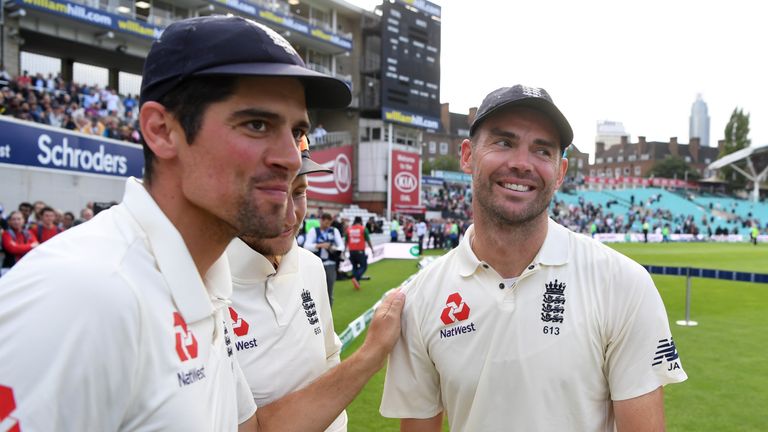 Alastair Cook hailed James Anderson as England's greatest ever player after the Oval Test