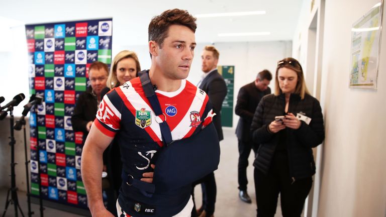 during a Sydney Roosters NRL media opportunity at the Sydney Cricket Ground on September 24, 2018 in Sydney, Australia.