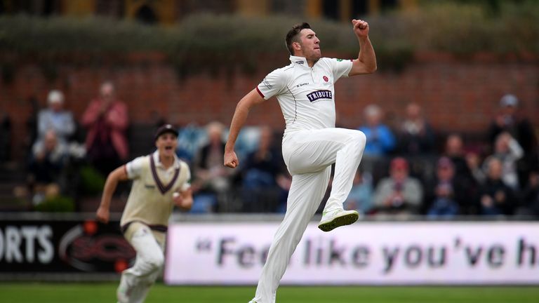 Craig Overton during Day One of the Specsavers County Championship Division One match between Somerset and Lancashire at The Cooper Associates County Ground on September 4, 2018 in Taunton, England. (Photo by Harry Trump/Getty Images)