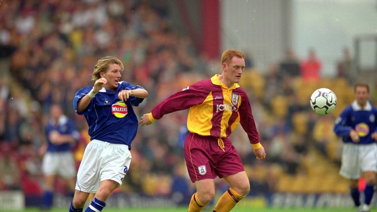 Hopkin's time as a Bradford player was cut short by injury