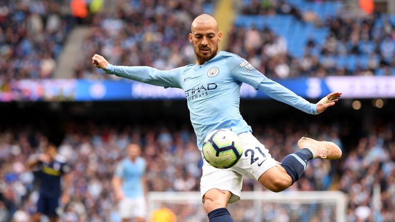  during the Premier League match between Manchester City and Fulham FC at Etihad Stadium on September 15, 2018 in Manchester, United Kingdom.