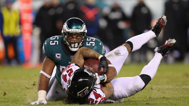 in the NFC Divisional Playoff game at Lincoln Financial Field on January 13, 2018 in Philadelphia, Pennsylvania.