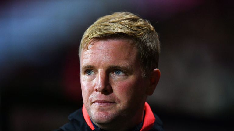 BOURNEMOUTH, ENGLAND - SEPTEMBER 25: Eddie Howe, Manager of AFC Bournemouth looks on prior to the Carabao Cup Third Round match between AFC Bournemouth and Blackburn Rovers at Vitality Stadium on September 25, 2018 in Bournemouth, England. (Photo by Dan Mullan/Getty Images)