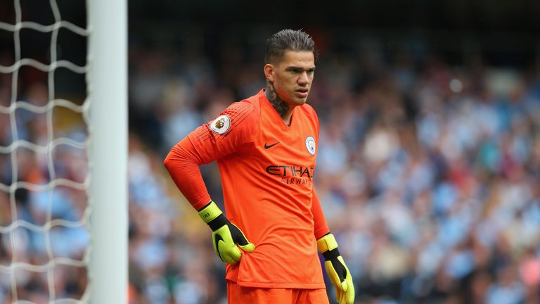 Ederson was beaten three times as Lyon won at the Etihad on Wednesday night