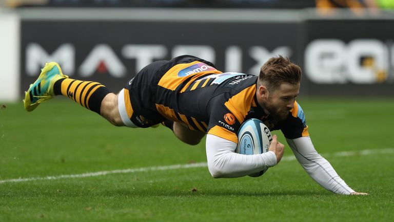 during the Gallagher Premiership Rugby match between Wasps and Exeter Chiefs at Ricoh Arena on September 8, 2018 in Coventry, United Kingdom.