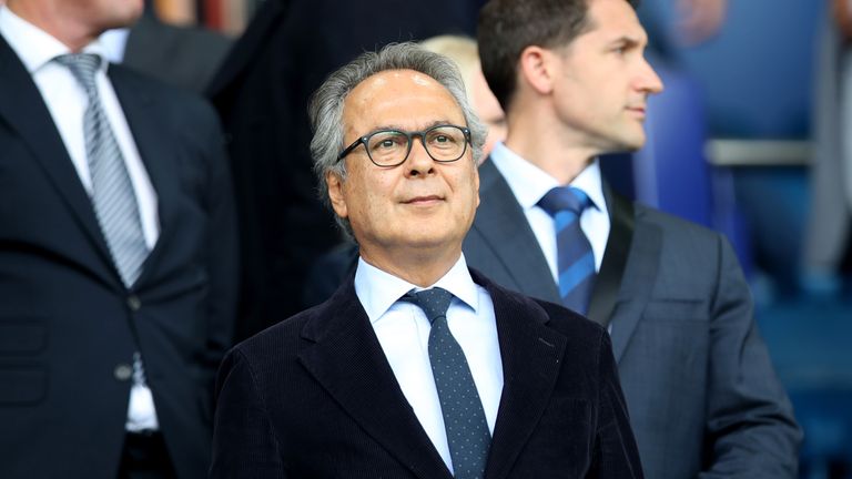 Farhad Moshiri pictured at Goodison Park ahead of Everton v Huddersfield Town