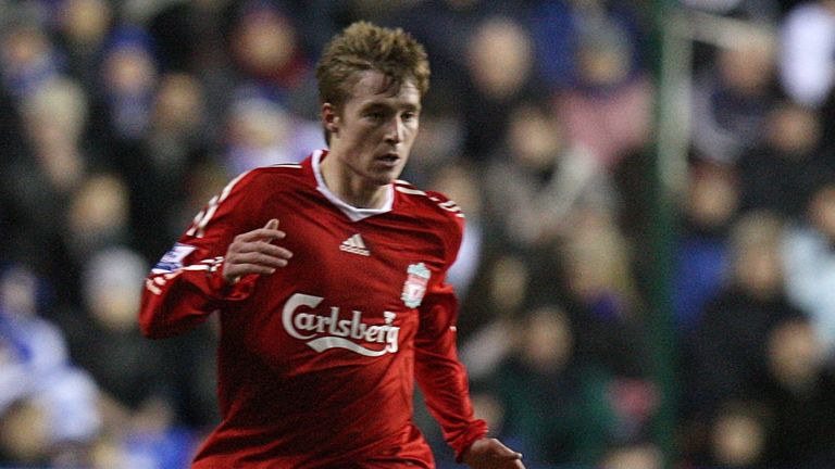Stephen Darby pictured in action for Liverpool in 2010