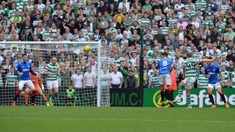James Forrest came close to scoring a brilliant opener in the first-half for Celtic