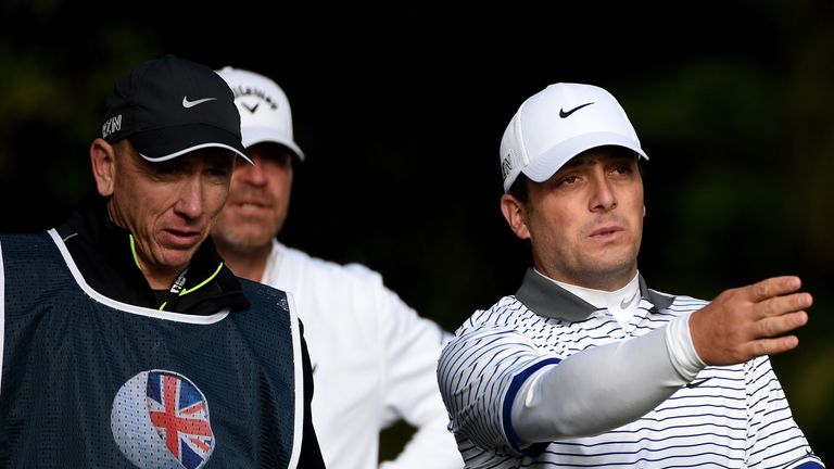 during the first round of the British Masters at Woburn Golf Club on October 8, 2015 in Woburn, England.