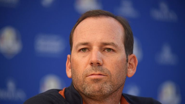 Sergio Garcia spoke to the assembled media at Le Golf National on Wednesday