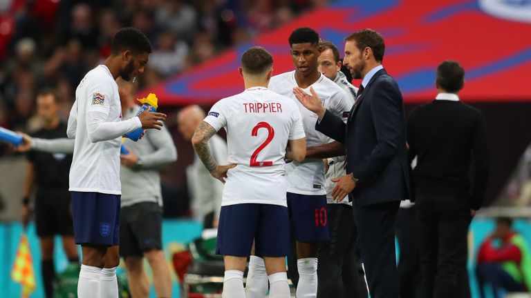 Gareth Southgate issues instructions during England's defeat by Spain