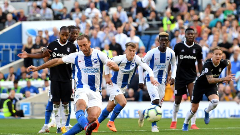 Glenn Murray equalises from the penalty spot to make it 2-2