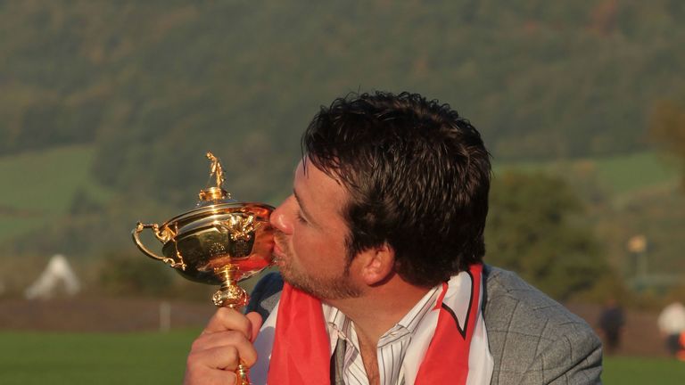NEWPORT, WALES - OCTOBER 04: in the singles matches during the 2010 Ryder Cup at the Celtic Manor Resort on October 4, 2010 in Newport, Wales. (Photo by David Cannon/Getty Images) 