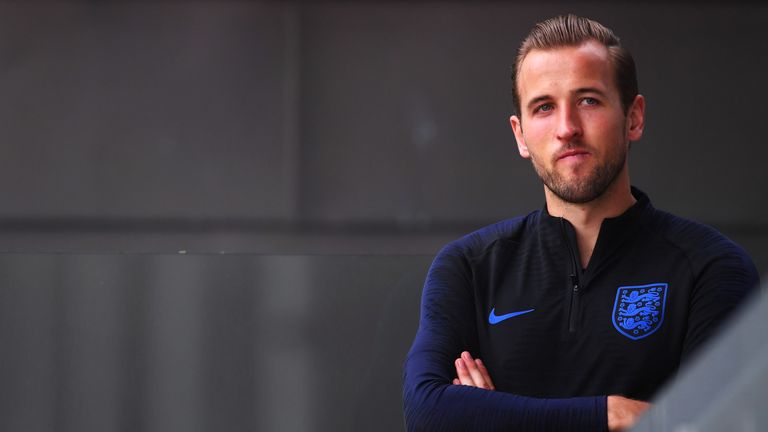 Harry Kane during an England training session at St Georges Park