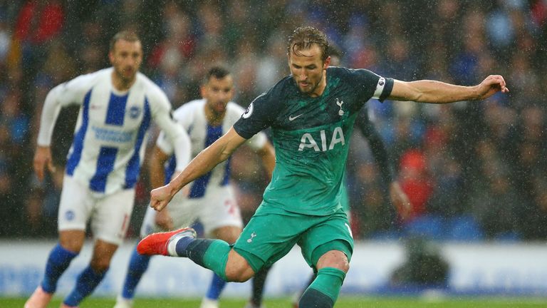 Harry Kane makes it 1-0 from the penalty spot