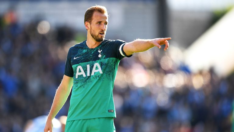 Harry Kane during the Premier League match between Huddersfield Town and Tottenham Hotspur at John Smith's Stadium
