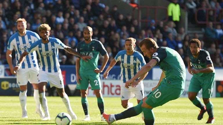 Harry Kane doubles Tottenham's lead from the penalty spot