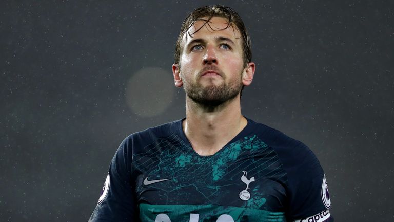 Harry Kane during the Premier League match between Brighton & Hove Albion and Tottenham Hotspur at American Express Community Stadium on September 22, 2018 in Brighton, United Kingdom.