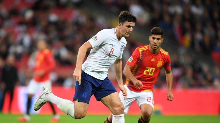 Maguire played for 90 minutes against Spain at Wembley