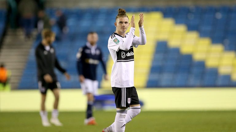  during the Carabao Cup Third Round match between Millwall and Fulham at The Den on September 25, 2018 in London, England.