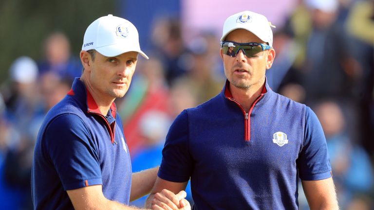 Justin Rose and Henrik Stenson at the 2018 Ryder Cup