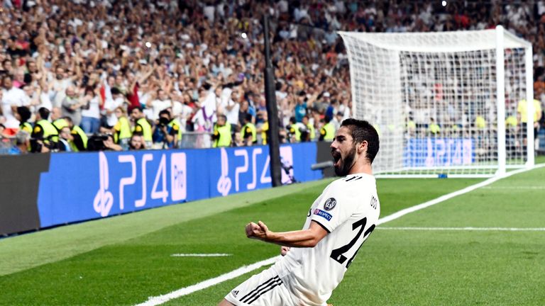 Isco celebrates putting Real Madrid ahead
