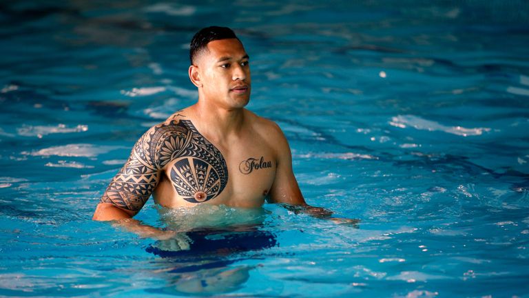 Australian star Israel Folau will be among the many rugby internationals asked to cover up their tattoos at the World Cup