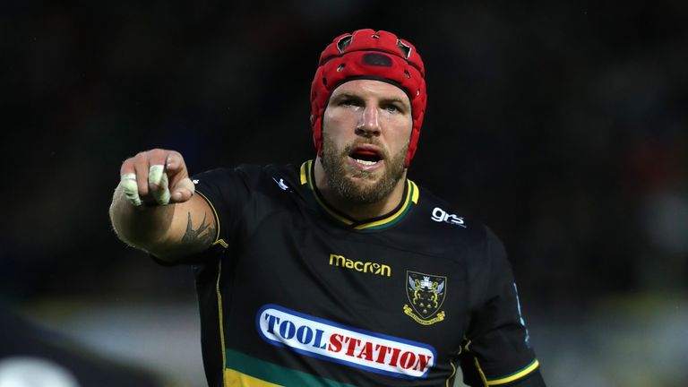 James Haskell of Northampton Saints looks on during the pre season friendly match between Northampton Saints and Glasgow Warriors at Franklin's Gardens on August 24, 2018 in Northampton, England