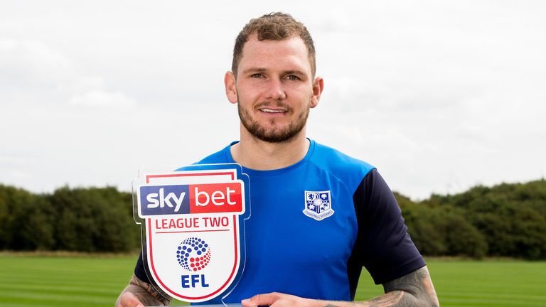 James Norwood of Tranmere Rovers wins Sky Bet League Two Player of the Month - Mandatory by-line: Robbie Stephenson/JMP - 30/08/2018 - FOOTBALL - The Solar Campus - Liverpool, England - James Norwood v Tranmere Rovers - Sky Bet League Two Player of the Month