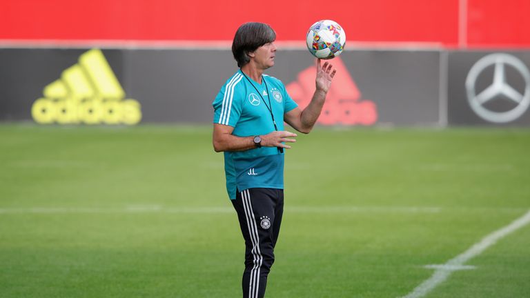 Joachim Low during a team Germany training session ahead of Nations League game against France