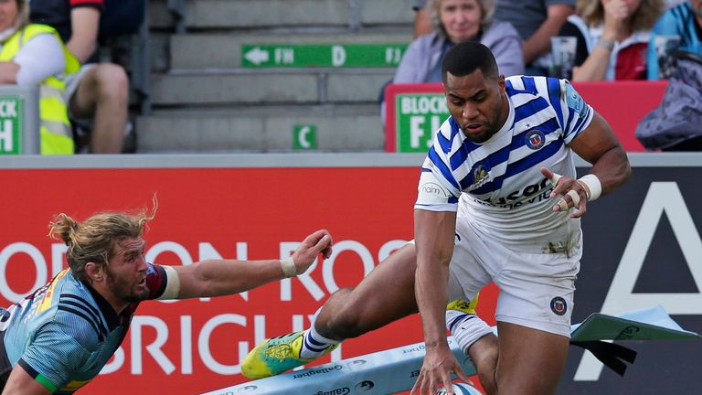 Joe Cokanasiga's athletic finish for one of his two tries